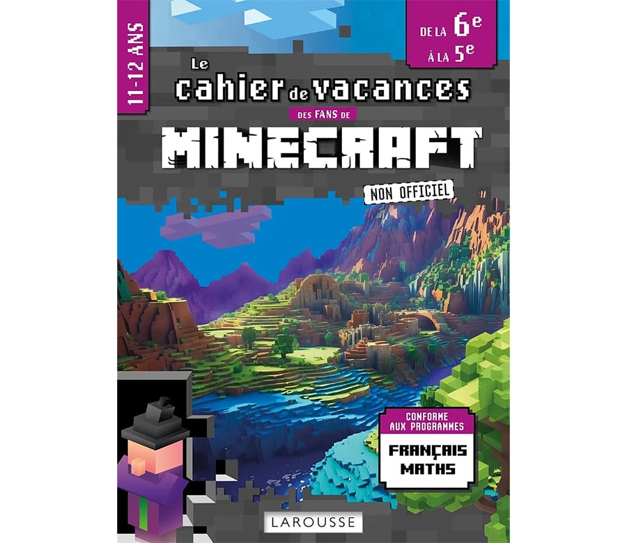 cahier de vacances Minecraft