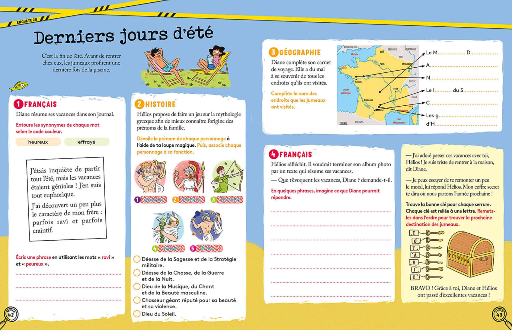 cahier de vacances pour réviser en s'amusant
