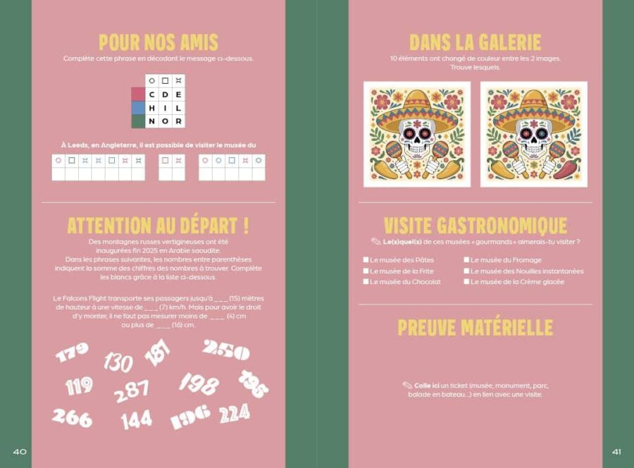 Jeux et carnet de voyage pour les enfants en vadrouille