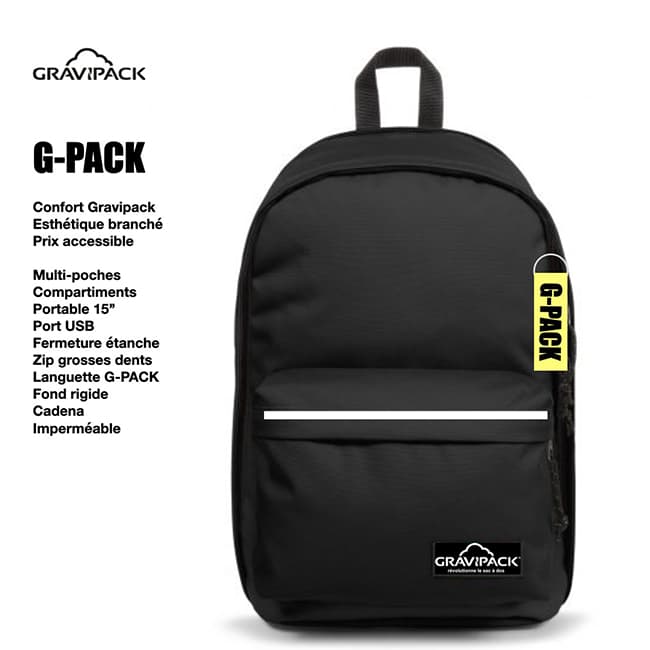 sac à dos collège lycée G-Pack Gravipack