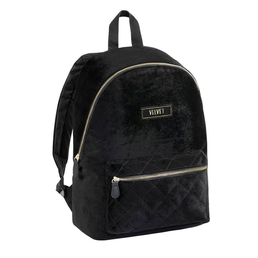 sac à dos velours noir college 