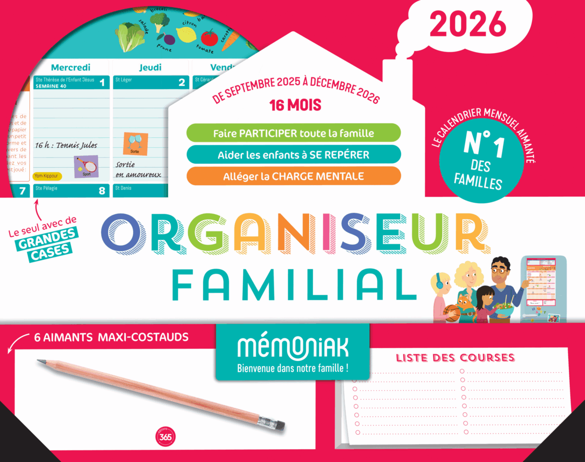 organiseur familial mémoniak sept 2025 à déc 2026