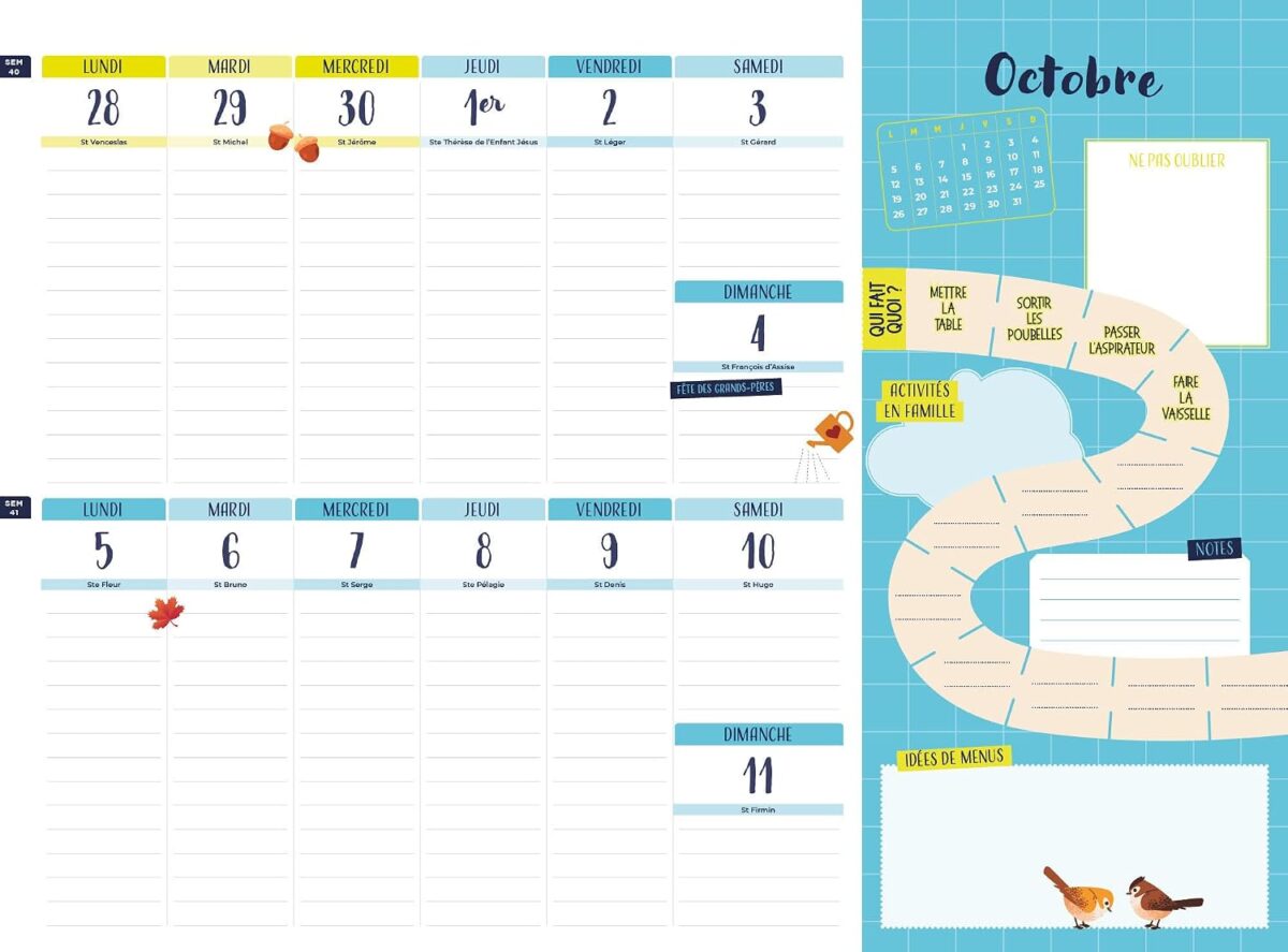 calendrier familial 2027 simple