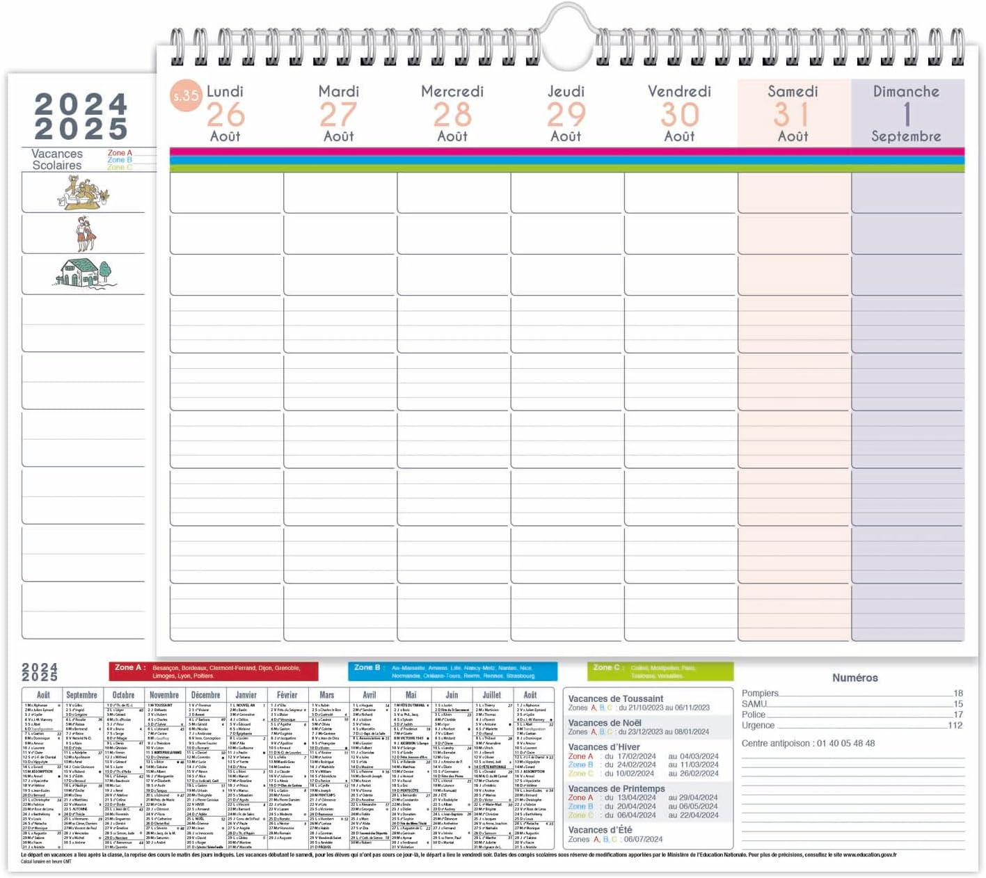 calendrier familial Quo Vadis 