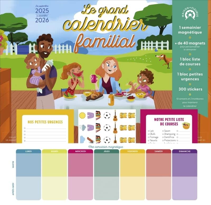le grand calendrier familial 2026 fleurus