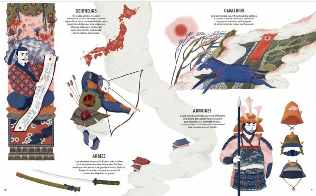 bel album illustré sur les samourais