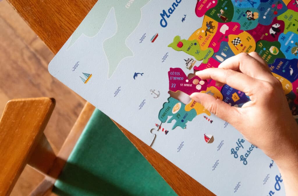puzzle carte de france enfant bois