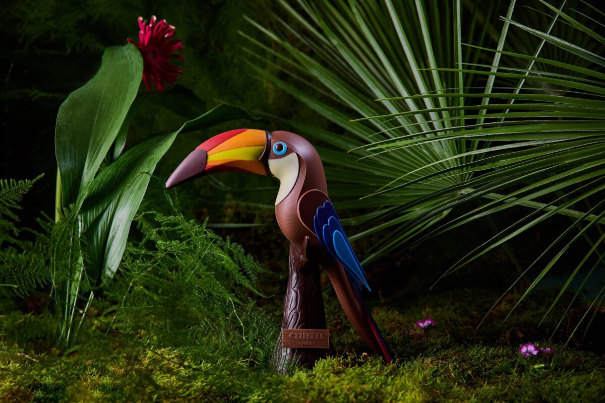 cluizel paques 2026 perroquet en chocolat