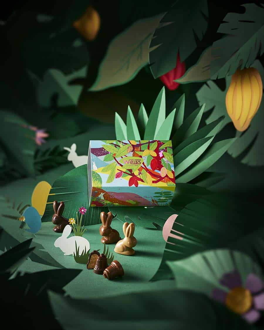 beau ballotin chocolats paques