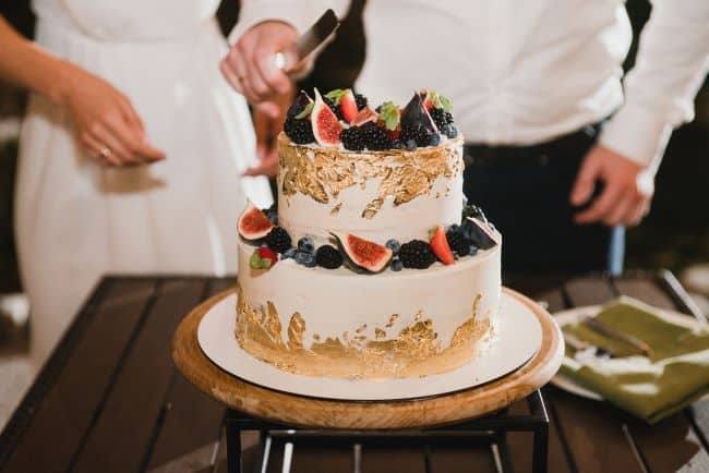 décoration gâteau de mariage original