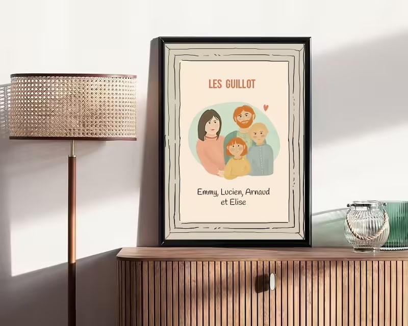 portrait de famille personnalisé 