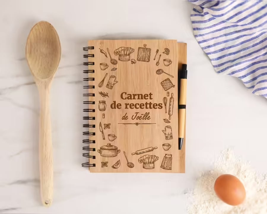 cahier de recette vierge personnalisé fête des mères