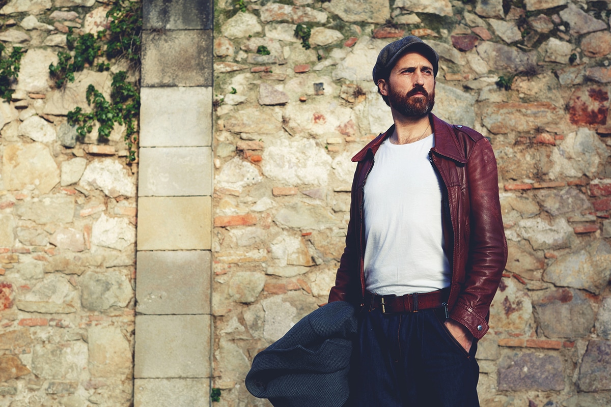 blouson en cuir léger homme