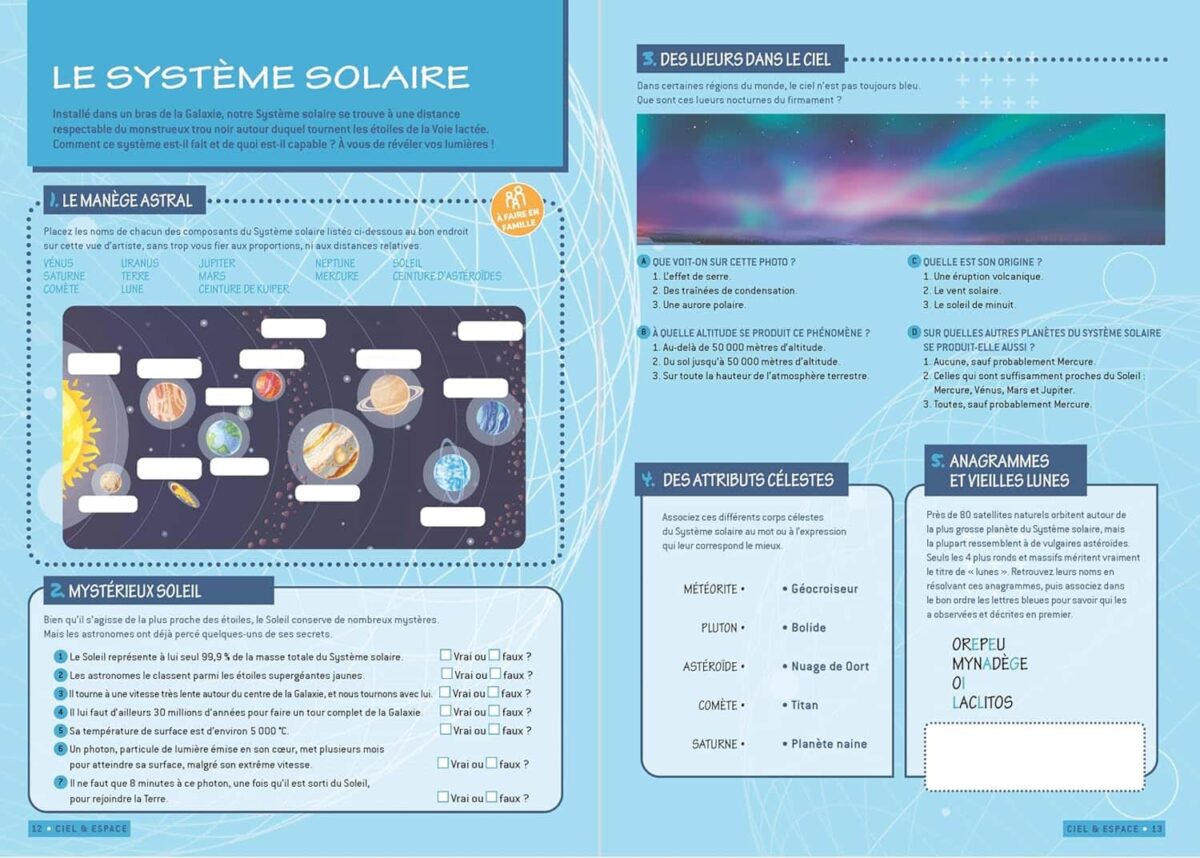 cahier de jeux pour adultes thème sciences