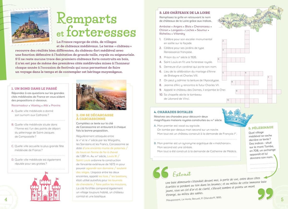 livre de jeux pour adultes thème patrimoine français