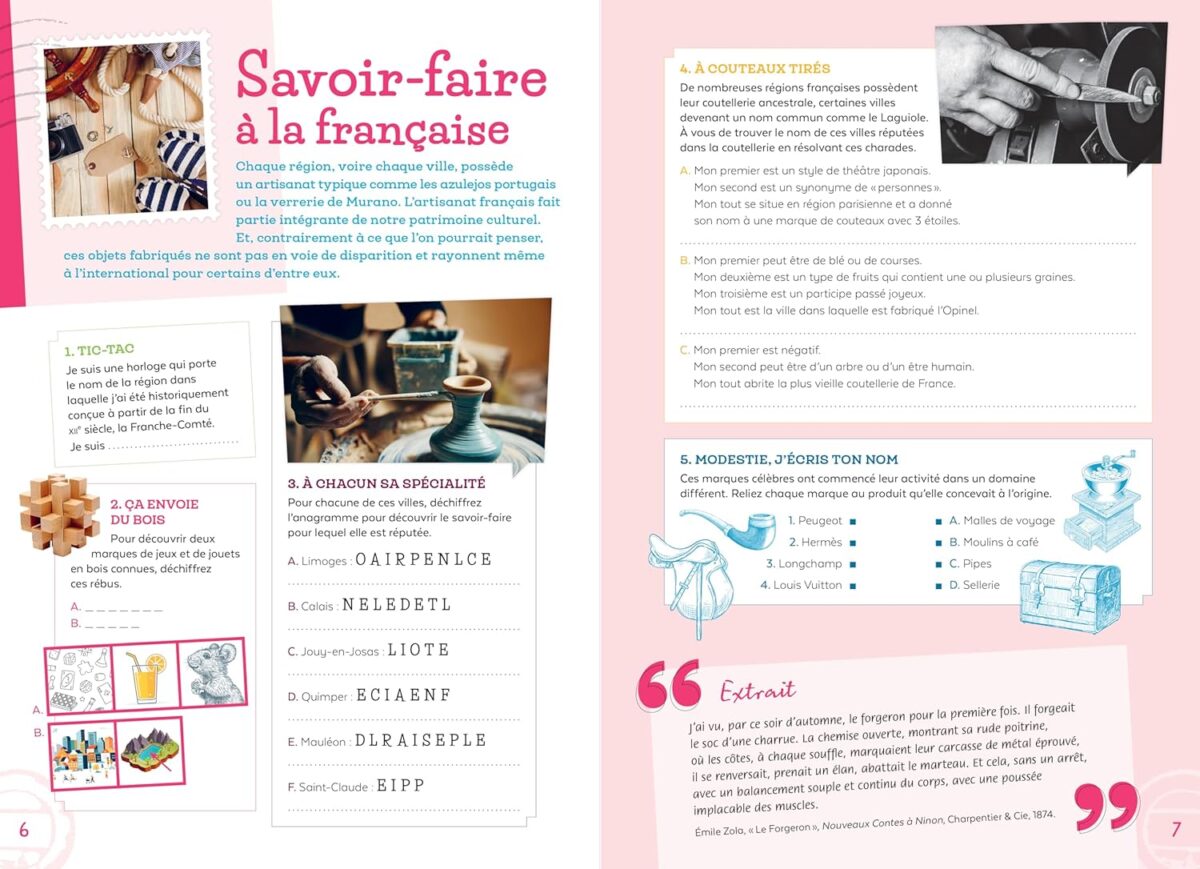 cahier de jeux pour adultes patrimoine france