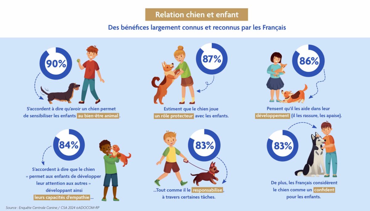 qu'est qu'un chien apporte à un enfant