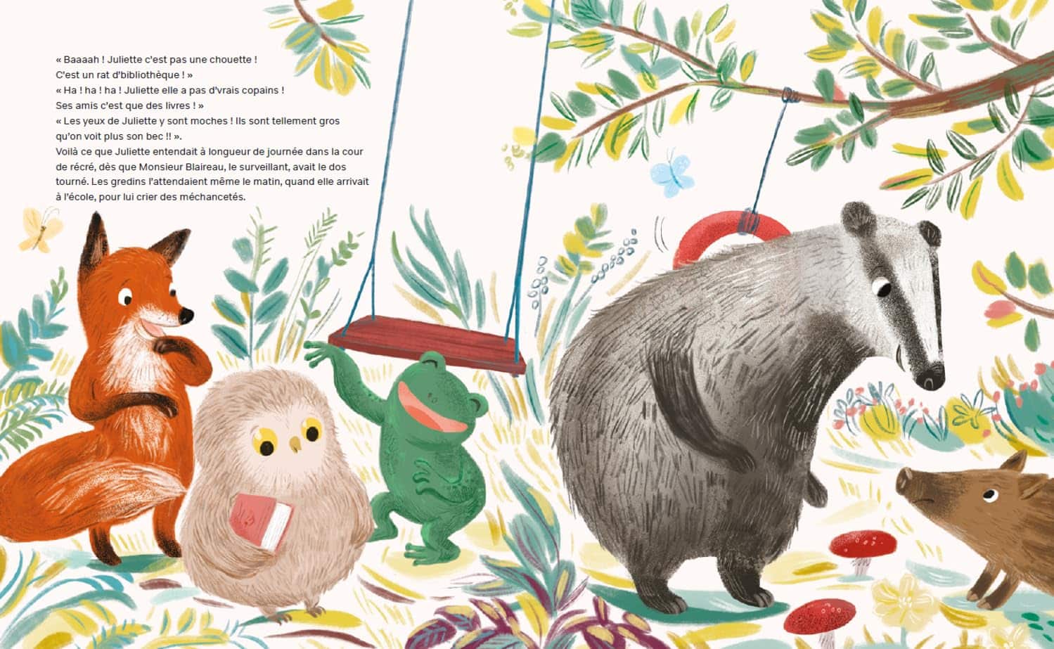 livre enfant CP qui aborde le harcèlement avec animaux