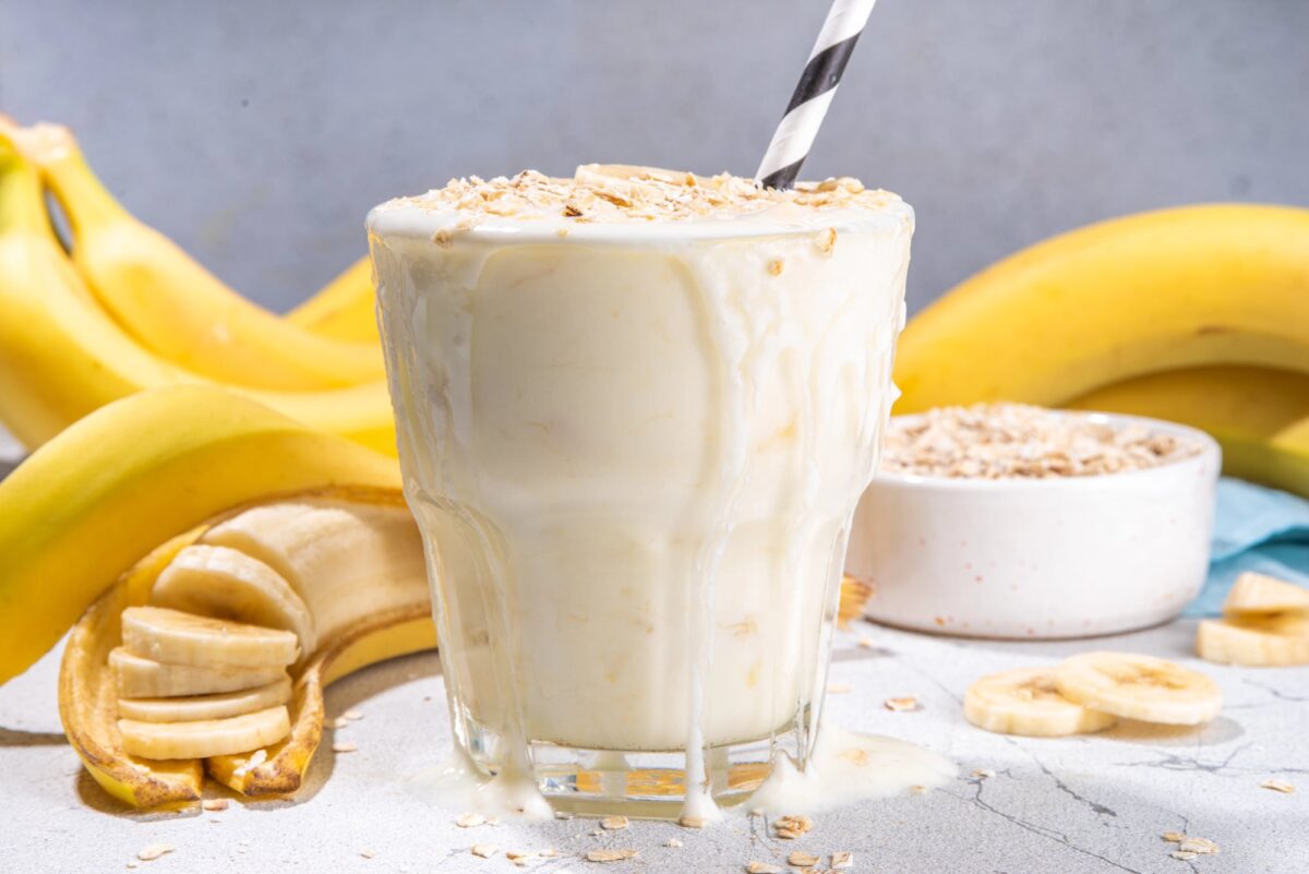 recette smoothie protéiné banane beurre de cacahuète