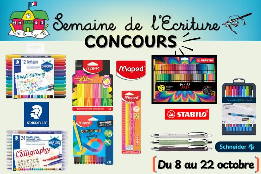 concours semaine de l'écriture mafamillezen