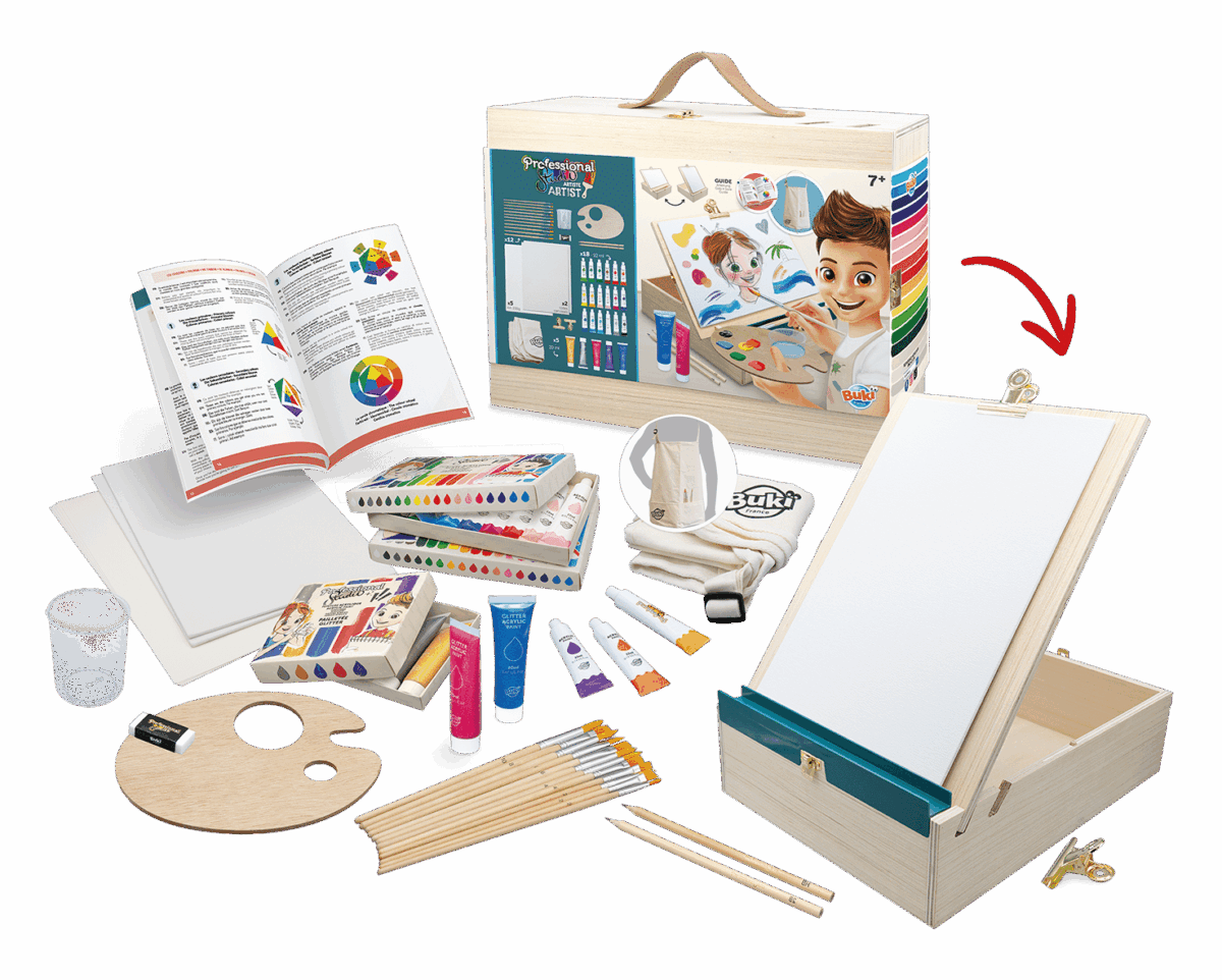 coffret peinture acrylique enfant buki