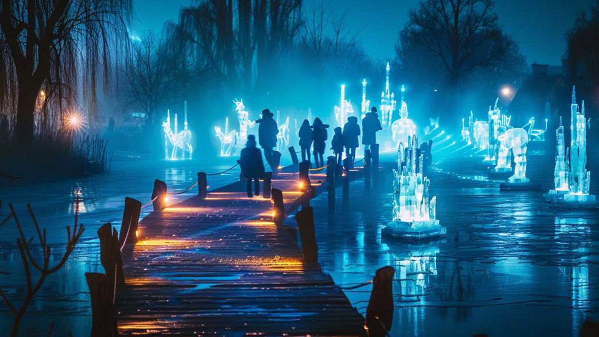 parcours lumineux noel parc sainte croix