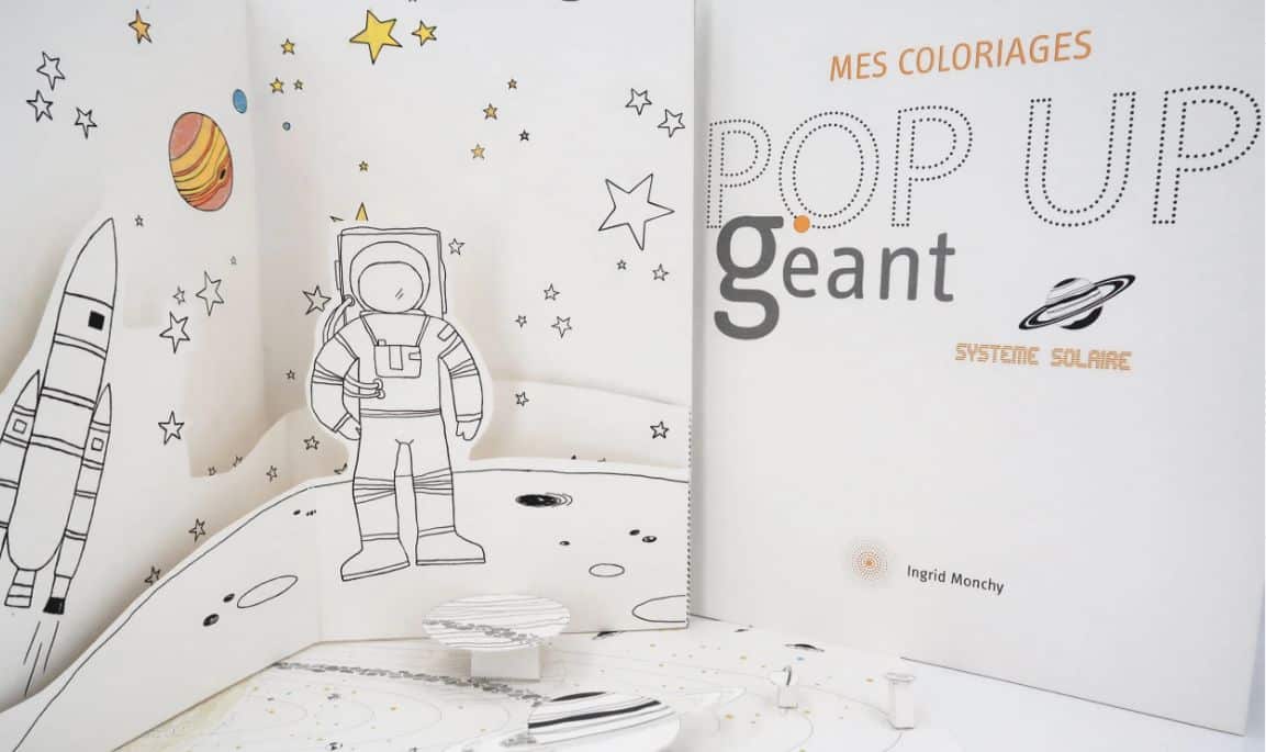 pop up a colorier systeme solaire