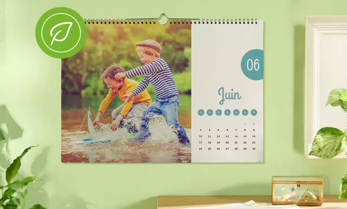 calendrier photo papier recyclé