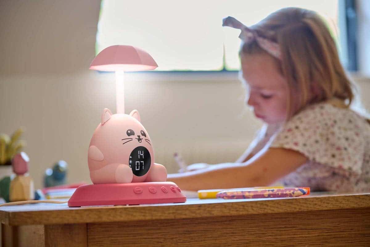 réveil veilleuse enfant chat