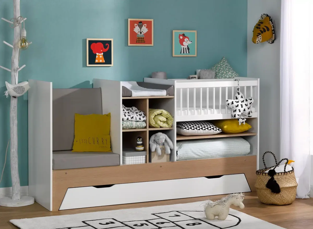 lit bebe evolutif avec rangements