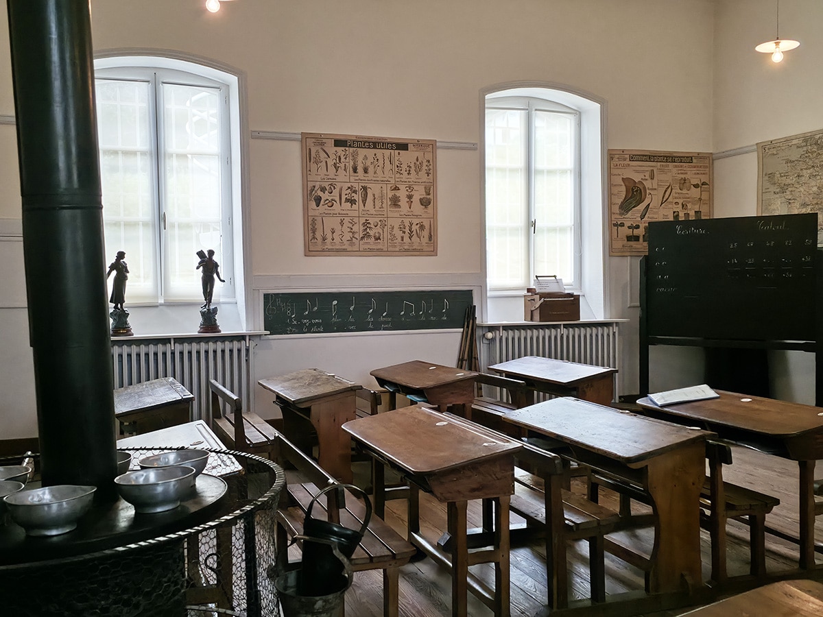 salle de classe d'antan musée du Revermont Cuisiat