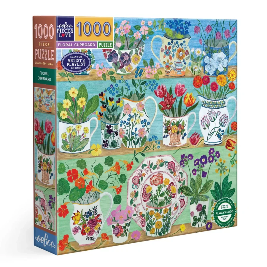 Puzzle Floral Cupboard Eeboo 1000 pièces