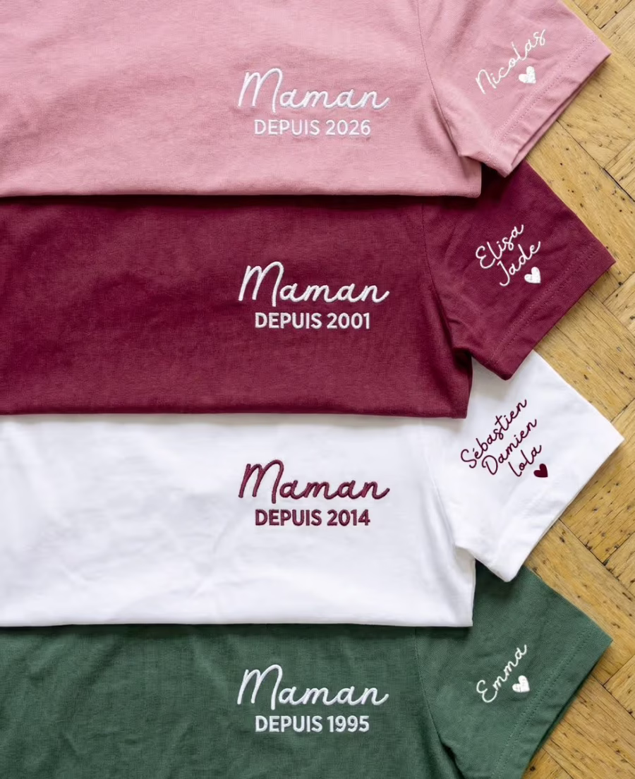 tshirt maman depuis tshirt personnalisé fête des mères