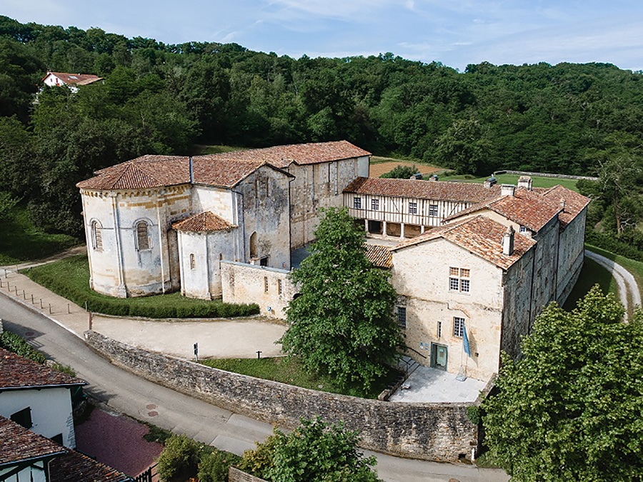 abbaye d'arthous vue aérienne