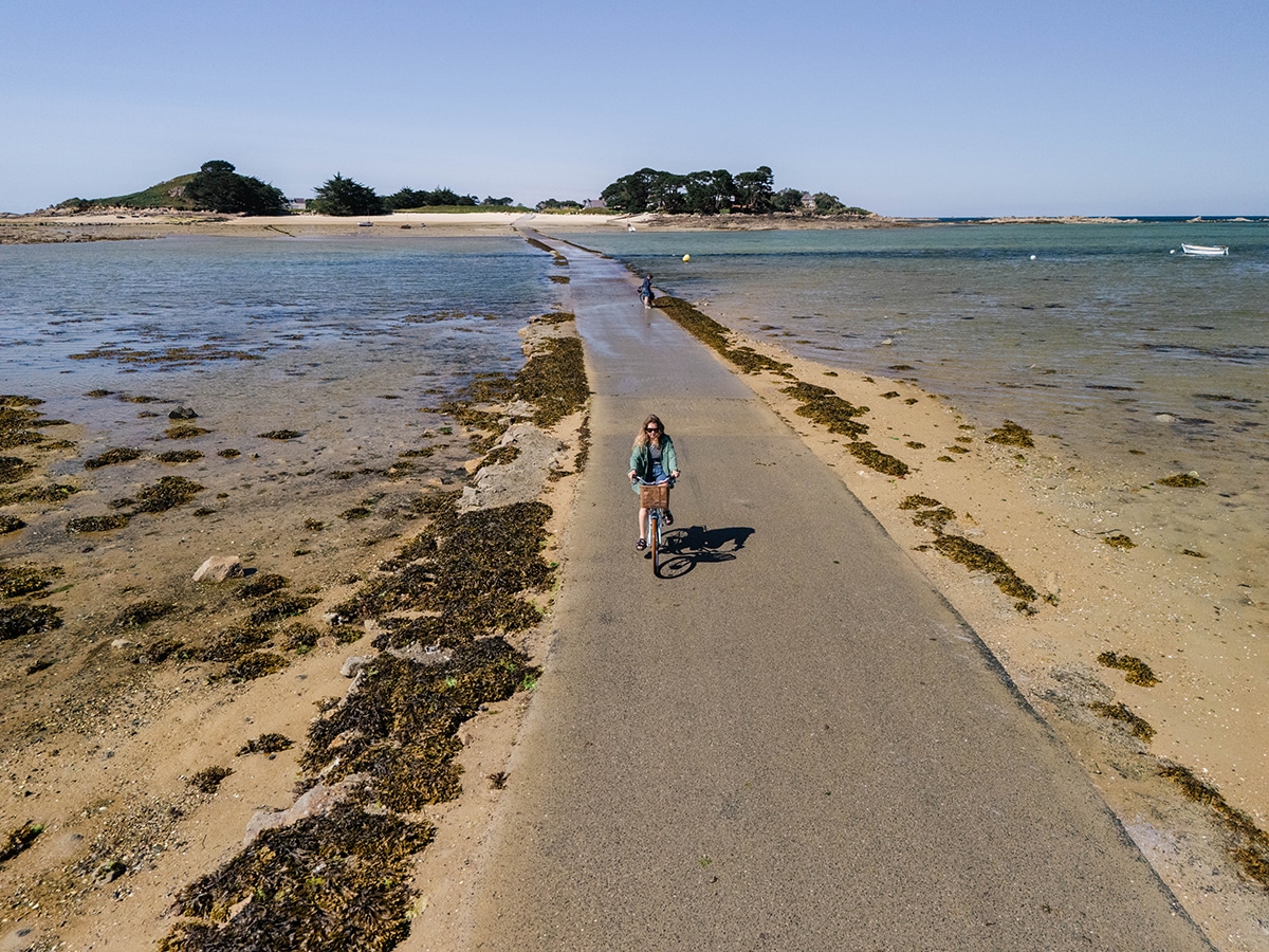 passage à vélo vers l'ilot callot