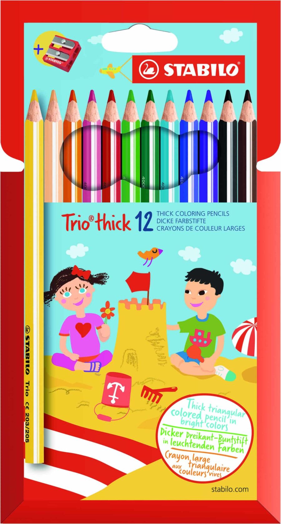 crayons de couleur trio épais stabilo