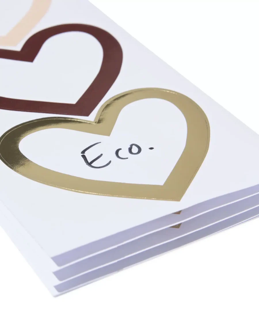 étiquettes autocollantes coeur