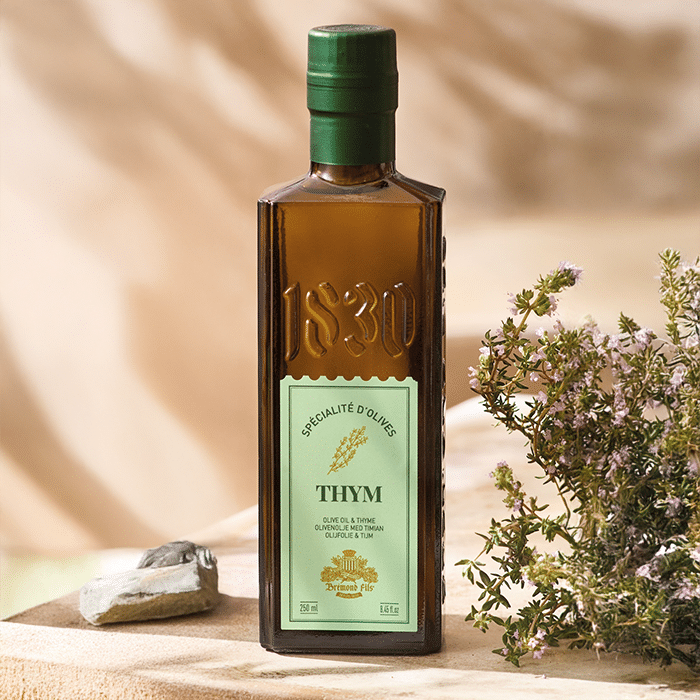 huile d'olive aromatisée au thym