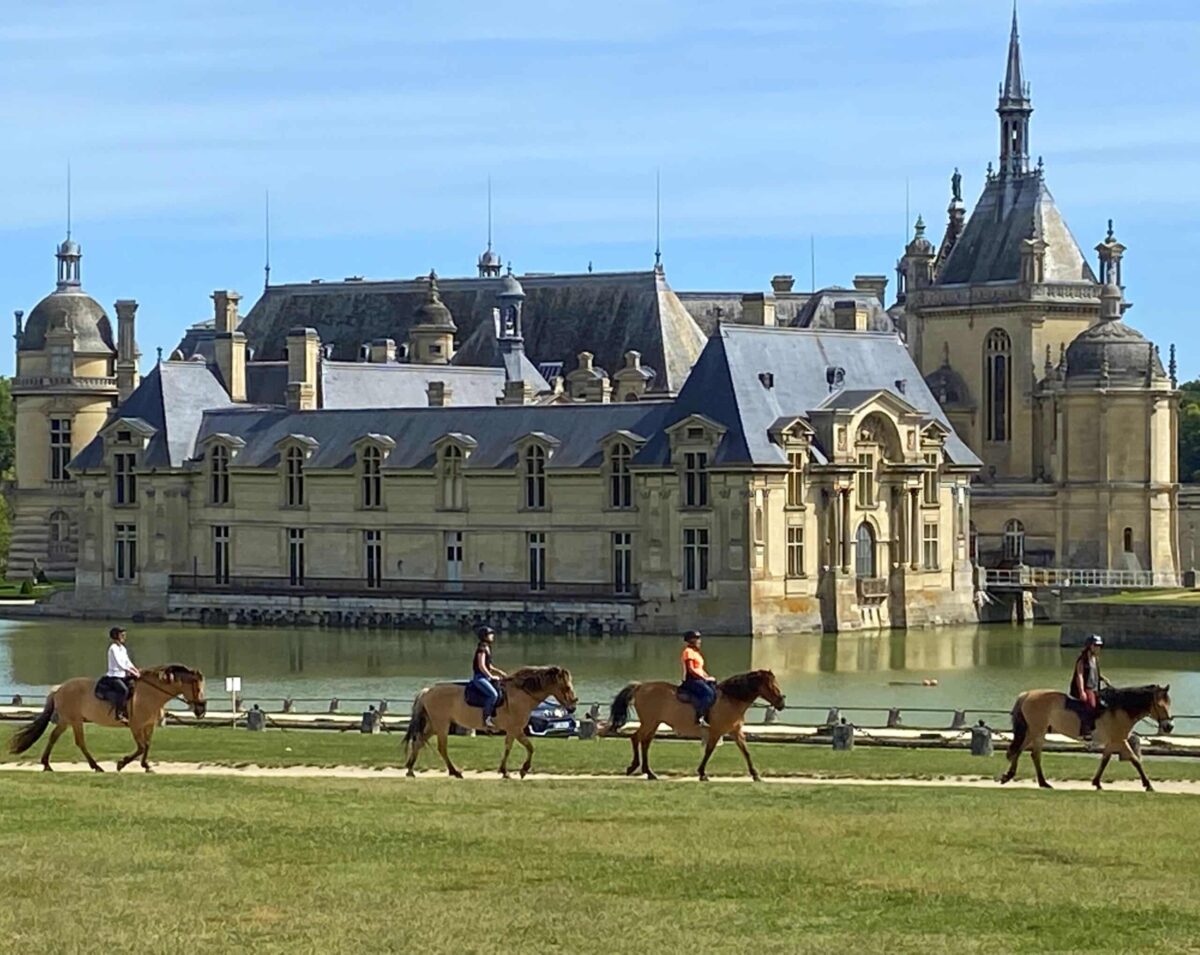 balade a cheval parc chateau chantilly