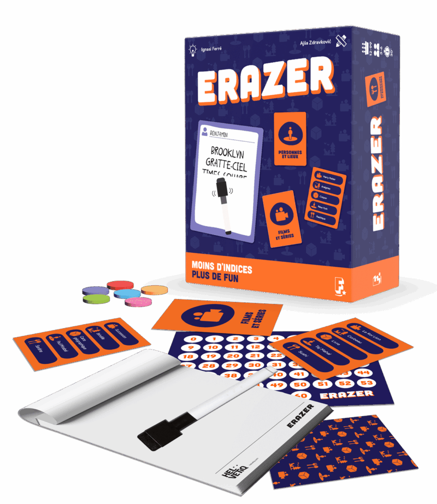pack et contenu jeu eraser
